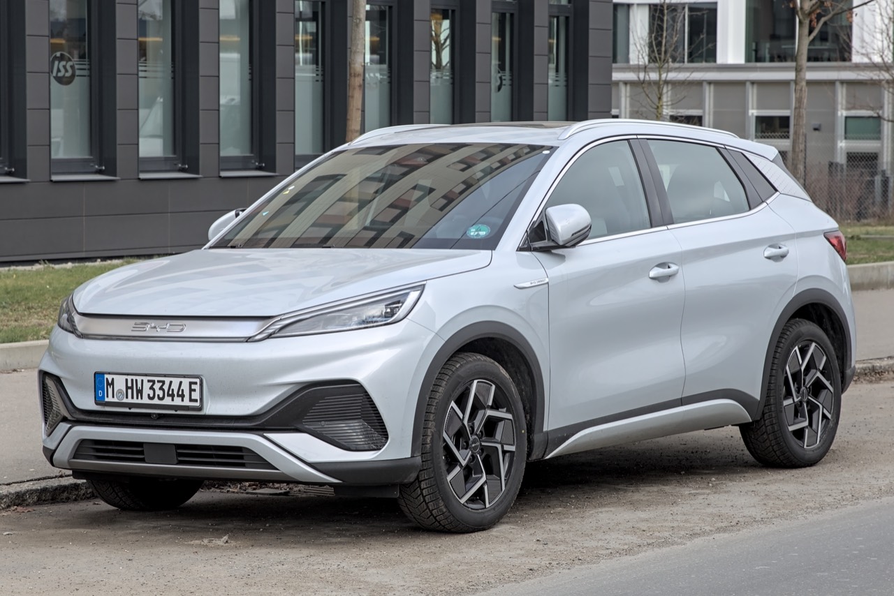 A BYD Atto 3, among the Chinese EVs drawing overseas buyers at the 140th Canton Fair