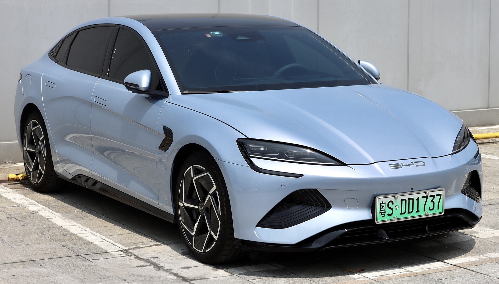 The 2022 BYD Seal — the first production car on BYD's e-platform 3.0 to use the cell-to-body (CTB) architecture, in which the blade battery pack is integrated into the floor as a load-bearing part of the body.