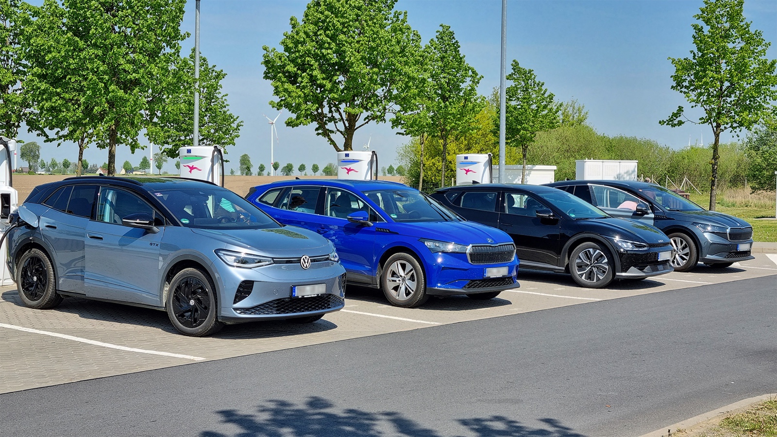 Ionity ultra-fast charging station on a German motorway (A7, 2023)