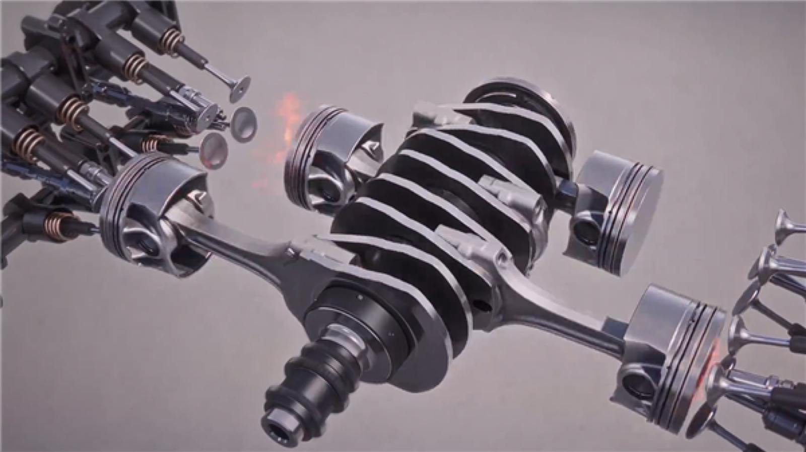 BYD 2.0T boxer — crank and piston layout